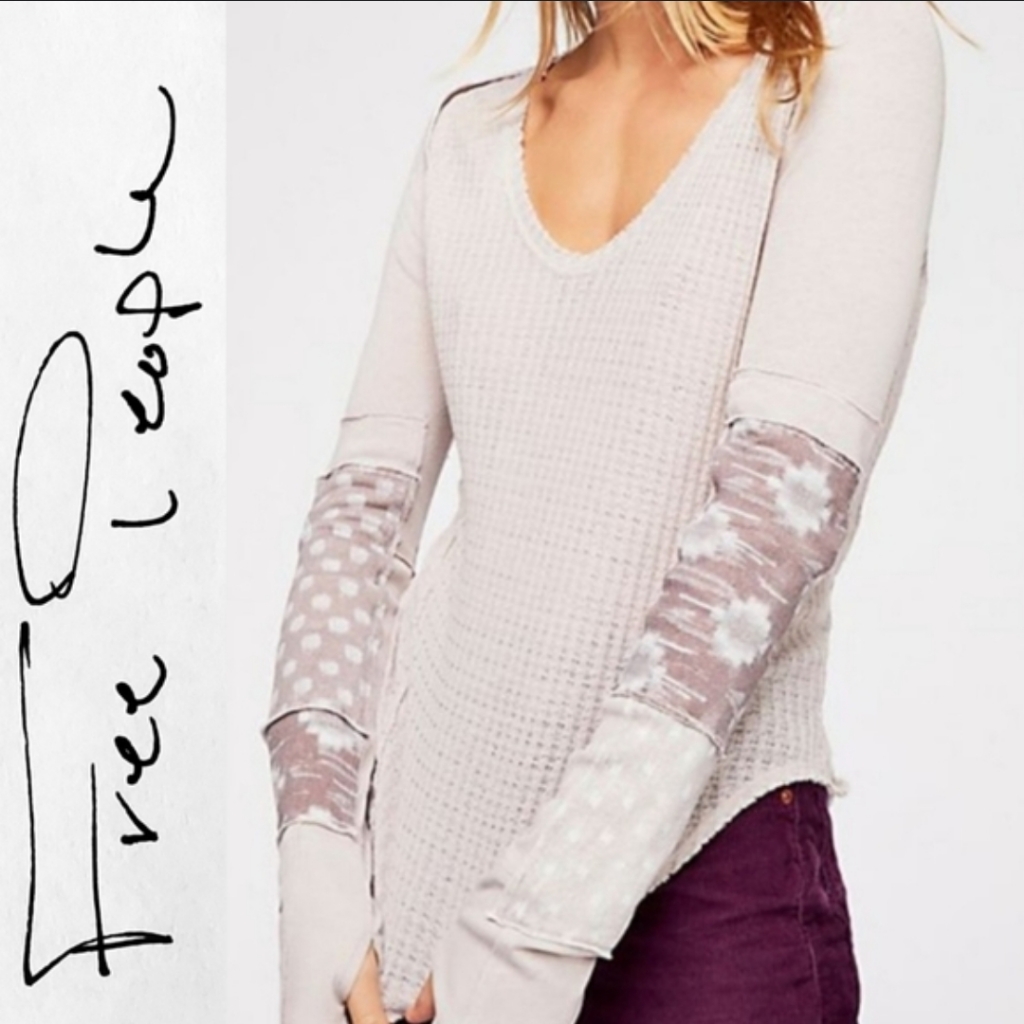 We The Free Long Sleeve Patchwork Shirt